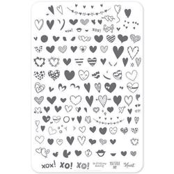 PS:I Heart You (CjsV-10) - Stampingplade, Clear Jelly Stamper